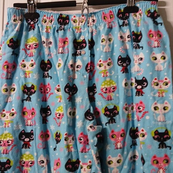 Victoria's Secret kitty cat 2 pc pajama pj set Sz L EUC - Picture 8 of 11